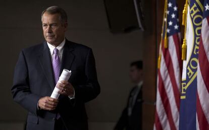 El líder republicano de la Cámara de Representantes, John Boehner.