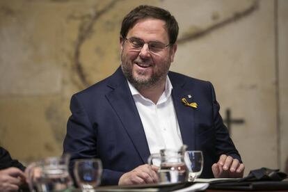 Reunió de Govern de la Generalitat de Catalunya. A la imatge Oriol Junqueras.