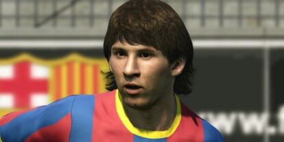 Imagen de Messi en 'Pro Evolution Soccer'.