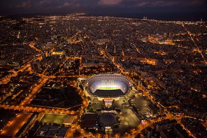 Vista aérea del Camp Nou.