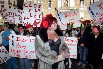 Carmen de Mairena, en 2005, en una manifestación en Barcelona.