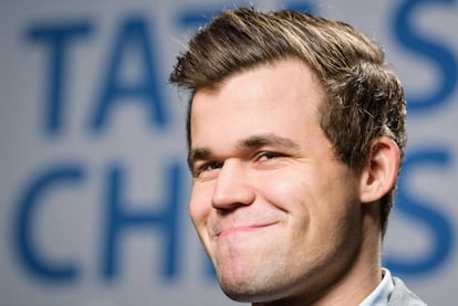 Magnus Carlsen, el pasado enero durante el festival Tata de Wijk aan Zee (Países Bajos)