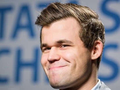 Magnus Carlsen, el pasado enero durante el festival Tata de Wijk aan Zee (Países Bajos)