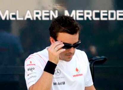Fernando Alonso, en el circuito de Melbourne.