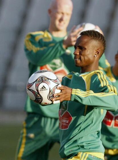 Modise, durante un entrenamiento.