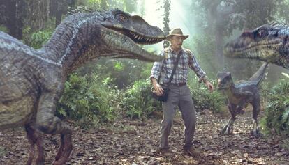 Sam Neill a 'Jurassic Park'.