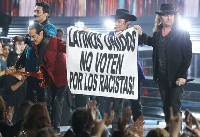 Protesta de Maná y Los Tigres del Norte en la última entrega de los Grammy Latinos.