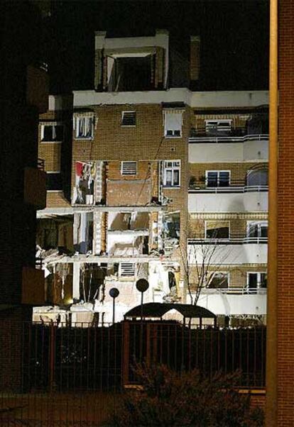 Edificio de Leganés en el que se suicidaron los islamistas.