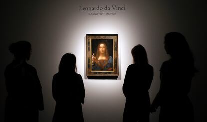 El cuadro 'Salvator Mundi' de Leonardo Da Vinci, expuesto en Londres (Reino Unido), en 2017.