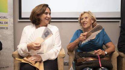 Ada Colau y Manuela Carmena, en un momento de la conversación.