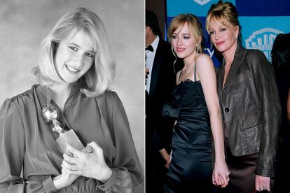 Laura Dern, Dakota Johnson y Melanie Griffith, algunas de las anteriores Miss Golden Globes.