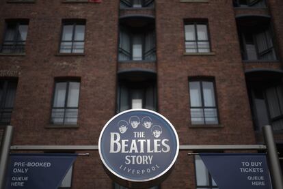 Entrada a "The Beatles Story", la exposición permanente sobre el grupo, situada en el edificio Albert Dock de Liverpool