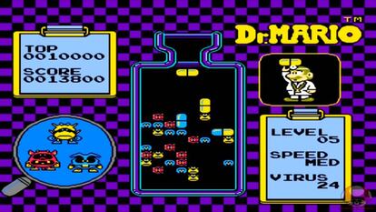 El clásico aspecto del primer Dr. Mario