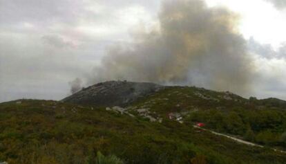 Imagen del fuego en Simat de la Valldigna.