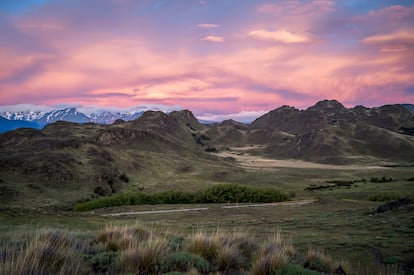 Atardecer en el parque nacional Patagonia, en Chile. 