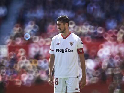 Escudero, en el duelo ante el Villarreal de Liga.