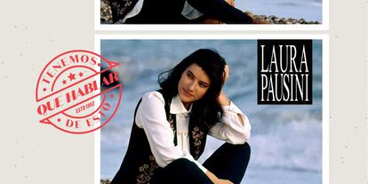 Así apareció Laura Pausini en su primer disco.