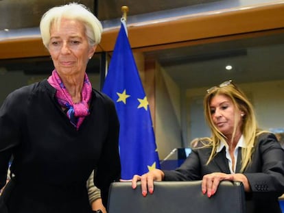 Christine Lagarde, presidenta del Banco Central Europeo, en el Parlamento Europeo.