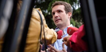 Pablo Casado, este jueves en Ávila.