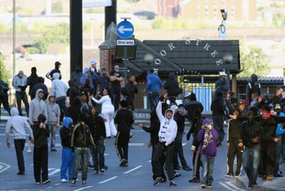 El centro de Birminghan, tres noches después de que la muerte de Mark Duggan en Londres detonara el conflicto.