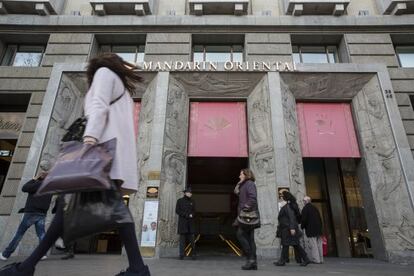 El lujoso hotel Mandarin Oriental, situado en el Passeig de Gràcia de Barcelona.