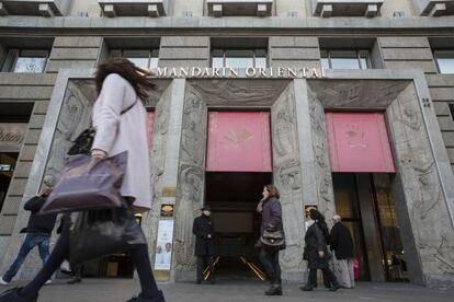 El lujoso hotel Mandarin Oriental, situado en el Passeig de Gr&agrave;cia de Barcelona.