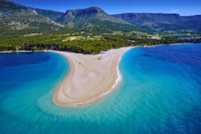 Playa de Zlatni Rat, en Croacia.