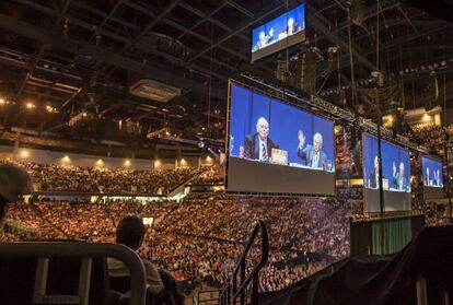 Junta anual de accionistas de Berkshire Hathaway, el vehículo inversor de Warren Buffett.