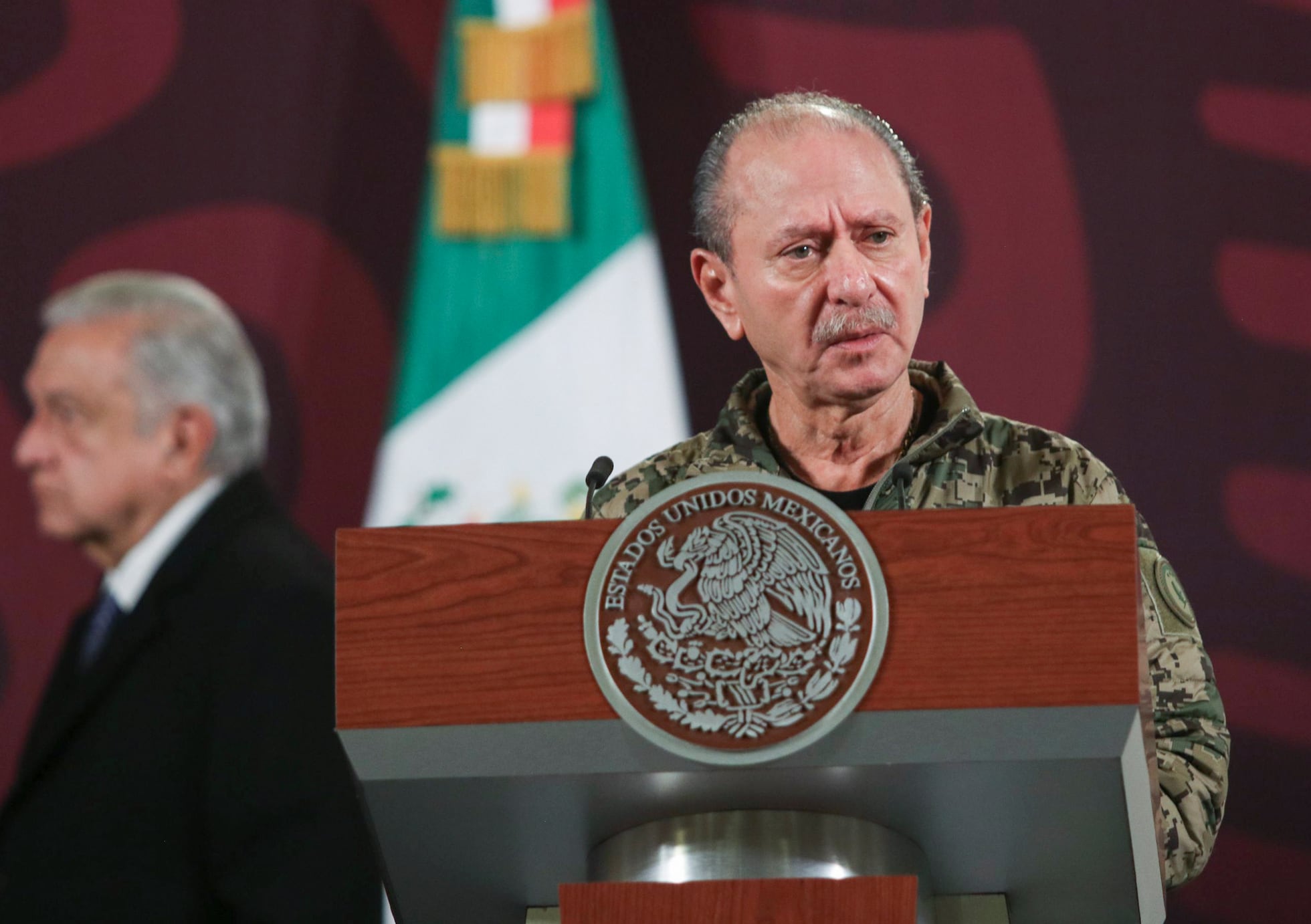 José Rafael Ojeda Durán y Andrés Manuel López Obrador en Palacio Nacional, el 23 de enero de 2024. 