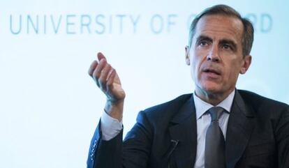 El gobernador del Banco de Inglaterra, Mark Carney, este miércoles en Oxford.