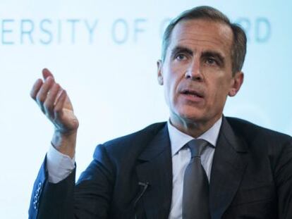 El gobernador del Banco de Inglaterra, Mark Carney, este mi&eacute;rcoles en Oxford.