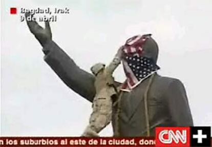 Las cámaras de CNN + registran la toma de Bagdad.