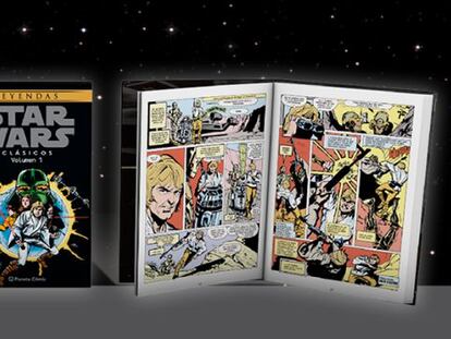 Colección de cómics de 'Star Wars'.