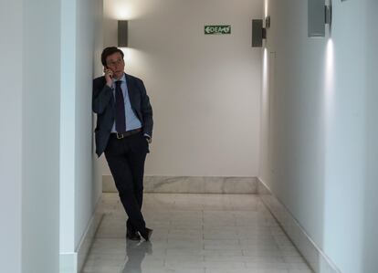 José Luis Martínez-Almeida, durante un pleno del Ayuntamiento de Madrid en junio de 2019.