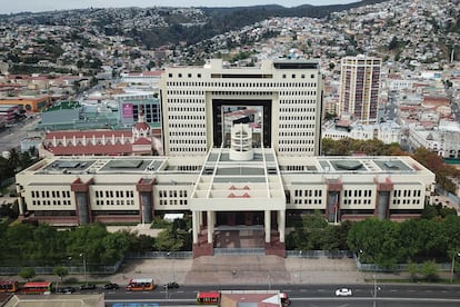 El edificio del Congreso Nacional de Chile, en Valparaíso.