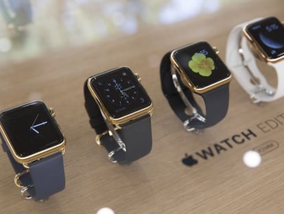 L'Apple Watch, en una botiga de la firma a Mèxic.