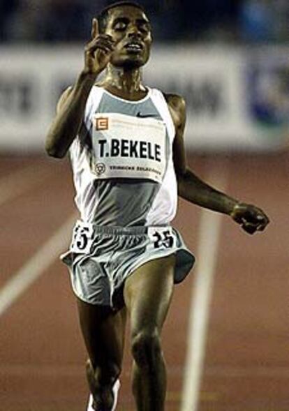 Bekele, en junio pasado, cuando batió el récord del mundo.