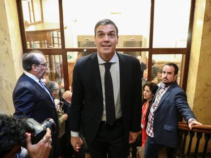 Pedro Sánchez, el viernes en el Congreso.