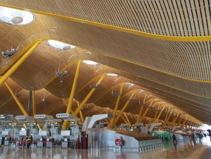 La T4 del aeropuerto de Barajas.