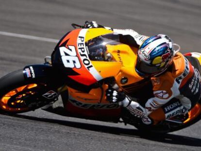 Pedrosa, durante la clasificación.