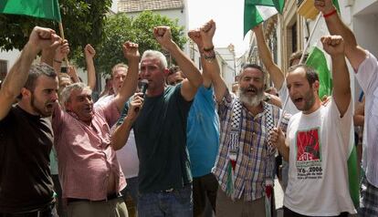 Diego Cañamero y Juan Manuel Sánchez Gordillo, en Écija (Sevilla).