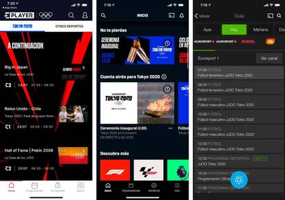 Apps donde podemos ver los JJ.OO. en directo desde el móvil.