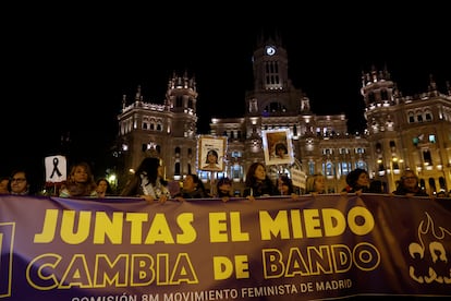 Manifestación contra la violencia machista con motivo del 25-N en Madrid.