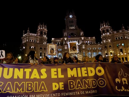 Manifestación contra la violencia machista con motivo del 25-N en Madrid.