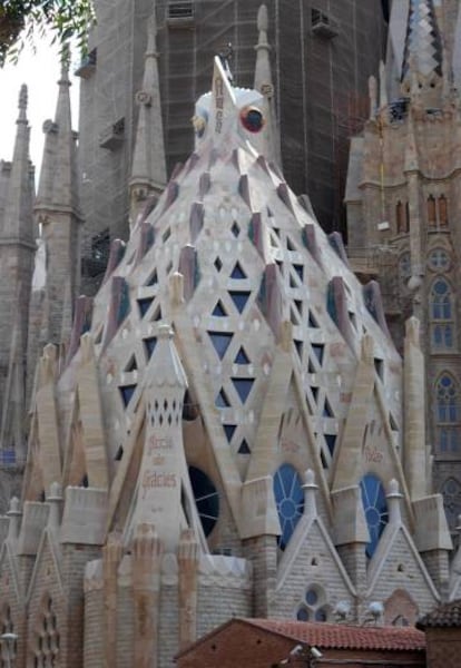 Cúpula de la sacristía de la Sagrada Familia que ha servido para proyectar las torres que faltan en la basílica.