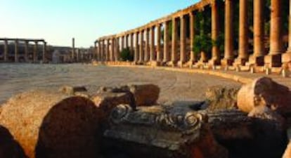 Jerash rivaliza con Petra en la lista de los más visitado en Jordania.