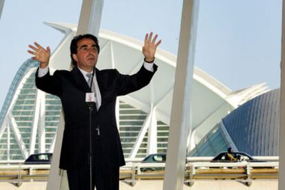 El arquitecto Santiago Calatrava, ayer en el Palau de les Arts.