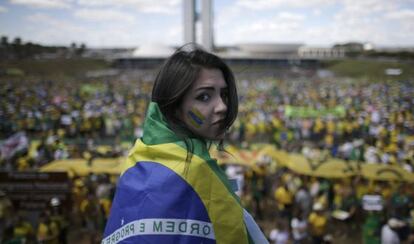 Manifestaci&oacute;n contra Rousseff en Brasilia.