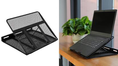 mejores ofertas Amazon Tech week: soporte para ubicar el portátil con diferentes grados de inclinación.
