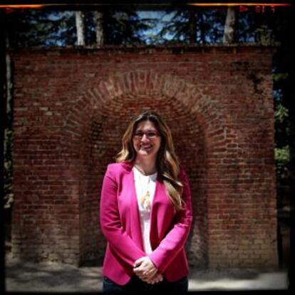 Raquel López, candidata de IU, en la quinta de los Molinos.